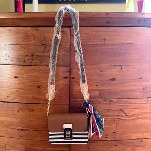 ALDO pleather purse with scarf.